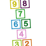 Maxbell Hopscotch Floor Stickers Lattice Number Game Kindergarten Children Game Toy C