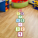 Maxbell Hopscotch Floor Stickers Lattice Number Game Kindergarten Children Game Toy C