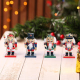 Maxbell 4 Pieces Nutcracker Soldier Figurine Decoration for Living Room Desktop