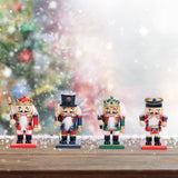 Maxbell 4 Pieces Nutcracker Soldier Figurine Decoration for Living Room Desktop