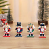 Maxbell 4 Pieces Nutcracker Soldier Figurine Decoration for Living Room Desktop