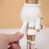 Maxbell 3x Nutcracker Figures Wooden Sparkle Unique for Countertops