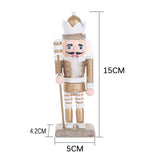 Maxbell 3x Nutcracker Figures Wooden Sparkle Unique for Countertops