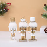 Maxbell 3x Nutcracker Figures Wooden Sparkle Unique for Countertops