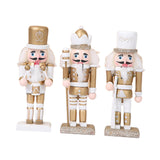 Maxbell 3x Nutcracker Figures Wooden Sparkle Unique for Countertops