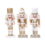 Maxbell 3x Nutcracker Figures Wooden Sparkle Unique for Countertops