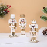 Maxbell 3x Nutcracker Figures Wooden Sparkle Unique for Countertops