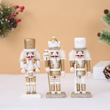 Maxbell 3x Nutcracker Figures Wooden Sparkle Unique for Countertops