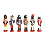 Maxbell 6Pcs Wooden Nutcracker Puppet Photography Props Christmas Decor