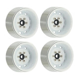 Maxbell 4Pcs Metal 1.9'' Wheel Hub Rim Replacement Upgrade for 1:10 RC Crawler Car White
