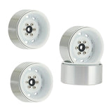 Maxbell 4Pcs Metal 1.9'' Wheel Hub Rim Replacement Upgrade for 1:10 RC Crawler Car White