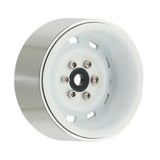 Maxbell 4Pcs Metal 1.9'' Wheel Hub Rim Replacement Upgrade for 1:10 RC Crawler Car White
