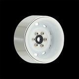 Maxbell 4Pcs Metal 1.9'' Wheel Hub Rim Replacement Upgrade for 1:10 RC Crawler Car White