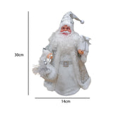 Maxbell Christmas Santa Party Favors Decoration Standing for Holiday Festival Indoor Silver