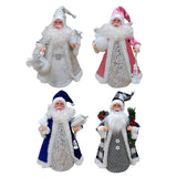 Maxbell Christmas Santa Party Favors Decoration Standing for Holiday Festival Indoor Silver