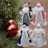 Maxbell Christmas Santa Party Favors Decoration Standing for Holiday Festival Indoor Silver