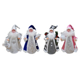 Maxbell Christmas Santa Party Favors Decoration Standing for Holiday Festival Indoor Silver