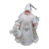 Maxbell Christmas Santa Party Favors Decoration Standing for Holiday Festival Indoor Silver