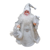 Maxbell Christmas Santa Party Favors Decoration Standing for Holiday Festival Indoor Silver