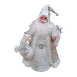 Maxbell Christmas Santa Party Favors Decoration Standing for Holiday Festival Indoor Silver