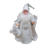 Maxbell Christmas Santa Party Favors Decoration Standing for Holiday Festival Indoor Silver