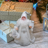 Maxbell Christmas Santa Party Favors Decoration Standing for Holiday Festival Indoor Silver