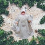 Maxbell Christmas Santa Party Favors Decoration Standing for Holiday Festival Indoor Silver