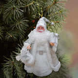 Maxbell Christmas Santa Party Favors Decoration Standing for Holiday Festival Indoor Silver