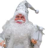 Maxbell Christmas Santa Party Favors Decoration Standing for Holiday Festival Indoor Silver