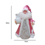 Maxbell Christmas Santa Party Favors Decoration Standing for Holiday Festival Indoor Pink