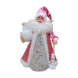 Maxbell Christmas Santa Party Favors Decoration Standing for Holiday Festival Indoor Pink