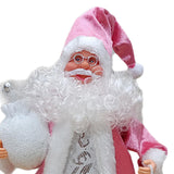 Maxbell Christmas Santa Party Favors Decoration Standing for Holiday Festival Indoor Pink