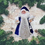 Maxbell Christmas Santa Party Favors Decoration Standing for Holiday Festival Indoor Blue