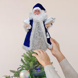 Maxbell Christmas Santa Party Favors Decoration Standing for Holiday Festival Indoor Blue
