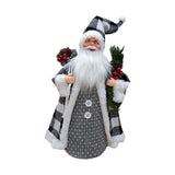 Maxbell Christmas Santa Party Favors Decoration Standing for Holiday Festival Indoor Gray