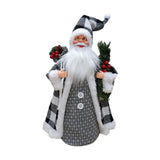 Maxbell Christmas Santa Party Favors Decoration Standing for Holiday Festival Indoor Gray