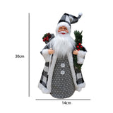 Maxbell Christmas Santa Party Favors Decoration Standing for Holiday Festival Indoor Gray