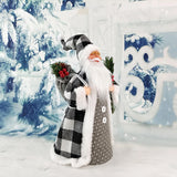 Maxbell Christmas Santa Party Favors Decoration Standing for Holiday Festival Indoor Gray