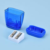 Maxbell 12 Pieces Dual Holes Sharpener with Lid for Home Drawing Art