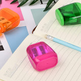 Maxbell 12 Pieces Dual Holes Sharpener with Lid for Home Drawing Art