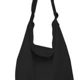 Maxbell messenger Bag High Capacity Reusable Canvas Tote for Gift Shopping Women Black