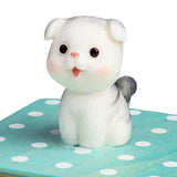 Maxbell Wooden Hand Crank Music Box for Women Halloween Gifts Party Decoration Gray Dog