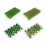 Maxbell Bushy Cluster Grass Tufts Miniature Static Scenery Model Railway DIY Decors 28 strains jungle green