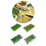 Maxbell Bushy Cluster Grass Tufts Miniature Static Scenery Model Railway DIY Decors 28 strains jungle green