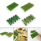 Maxbell Bushy Cluster Grass Tufts Miniature Static Scenery Model Railway DIY Decors 28 strains jungle green