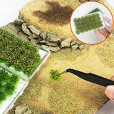 Maxbell Bushy Cluster Grass Tufts Miniature Static Scenery Model Railway DIY Decors 28 strains jungle green