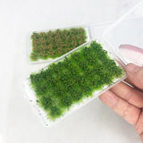Maxbell Bushy Cluster Grass Tufts Miniature Static Scenery Model Railway DIY Decors 28 strains jungle green