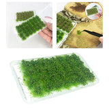 Maxbell Bushy Cluster Grass Tufts Miniature Static Scenery Model Railway DIY Decors 28 strains jungle green