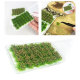 Maxbell Bushy Cluster Grass Tufts Miniature Static Scenery Model Railway DIY Decors 28 strains hay green