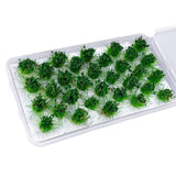 Maxbell Bushy Cluster Grass Tufts Miniature Static Scenery Model Railway DIY Decors 32 strains jungle green